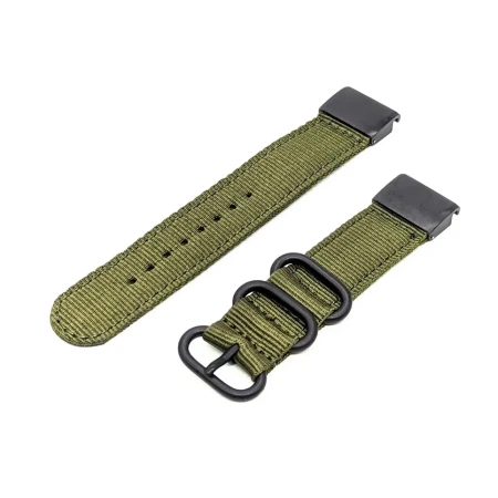 Ремешок нейлоновый QuickFit для Garmin Fenix / Forerunner (22 мм) (зеленый)