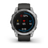Мультиспорт.часы Garmin Fenix 7, серебристые с графитовым силиконовым ремешком (010-02540-01)