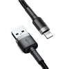 Кабель Apple Baseus Cafule Cable USB For lightning 1.5A 2m gray + black