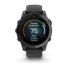 Часы Garmin Fenix ​​8 47 мм AMOLED сапфирово-титановый с оранжево/графитовым ремешком