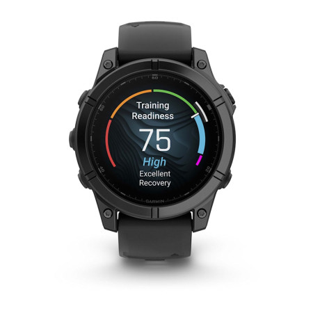 Часы Garmin Fenix ​​8 47 мм AMOLED сапфирово-титановый с оранжево/графитовым ремешком