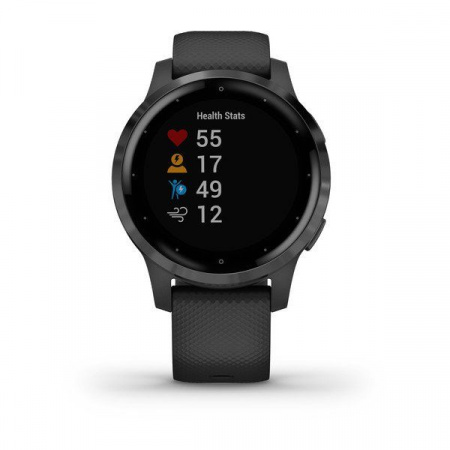 Спортивные часы Garmin VIVOACTIVE 4S черные с серым безелем