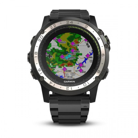 Навигатор-часы Garmin D2 Charlie, Titanium Bezel, с титановым и силиконовым ремешками (010-01733-33)