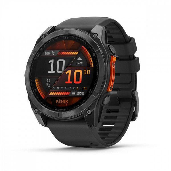 Часы GARMIN Fenix 8 51 MM AMOLED slate gray with a black band