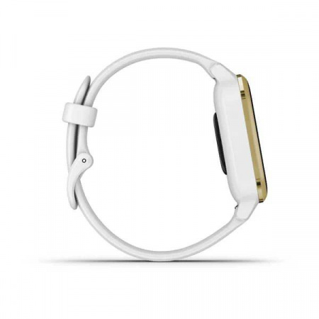 Смарт-часы Garmin Venu Sq NFC золотистый безель с белым ремешком (010-02427-11)