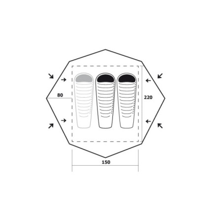 Палатка Trimm OHIO, зеленый 2+1