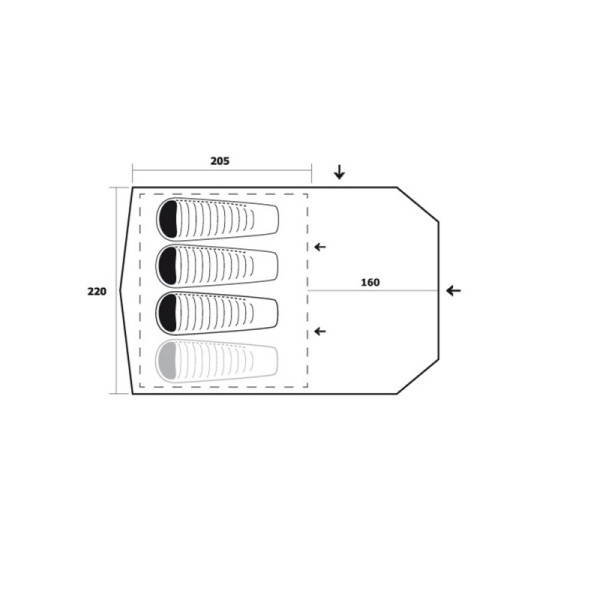 Палатка Trimm EAGLE, зеленый 3+1