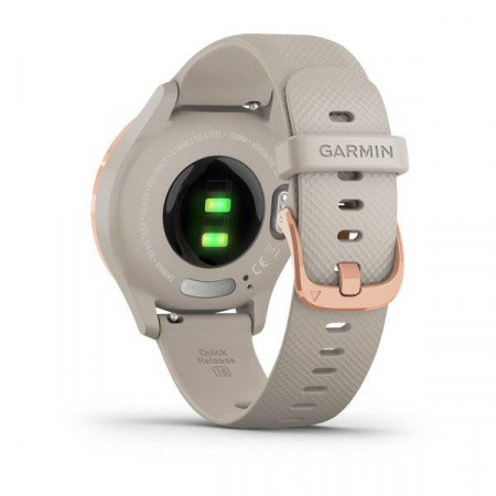 Часы Garmin Vivomove 3s, розовое золото с песочным ремешком Часы Garmin Vivomove 3s, розовое золото с песочным ремешком