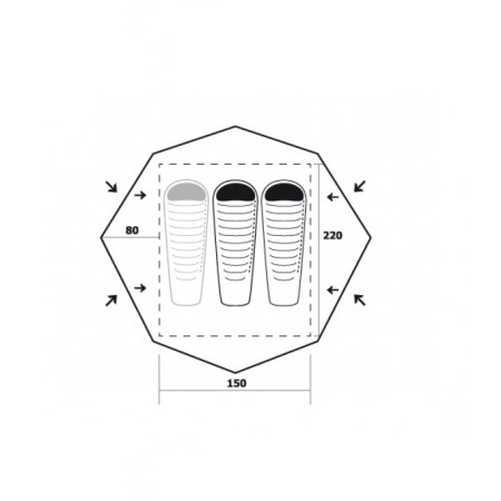 Палатка Trimm Adventure FRONTIER-D, зеленый 2+1