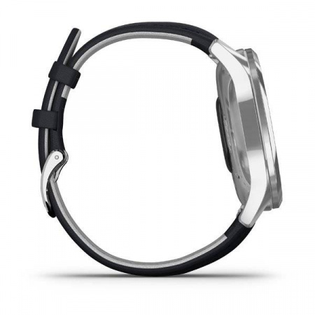Часы Garmin Vivomove Luxe серебр. с итал. кож. синим ремешком (010-02241-20)
