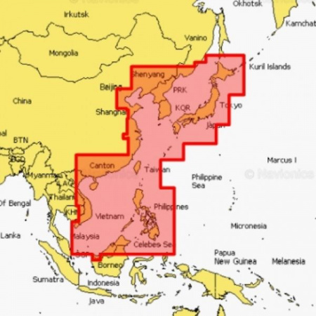 Карта Navionics S.CHINA SEA - JAPAN 35XG/CF