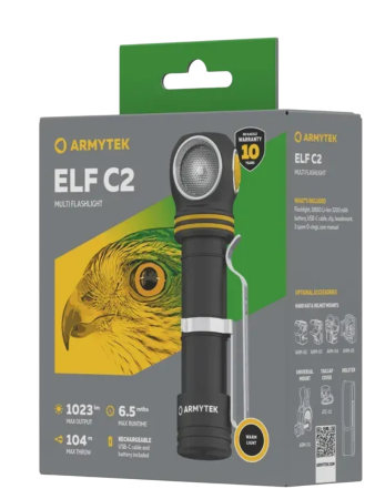 Фонарь налобный Armytek Elf C2 USB-C Теплый