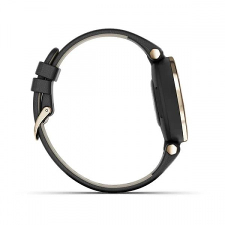 Фэшн смарт-часы Garmin Lily CreamGold Black Leather (010-02384-B1)