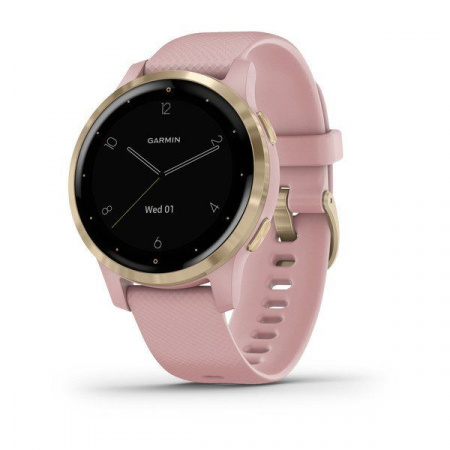 Спортивные часы Garmin VIVOACTIVE 4S розовые с золотистым безелем Спортивные часы Garmin VIVOACTIVE 4S розовые с золотистым безелем