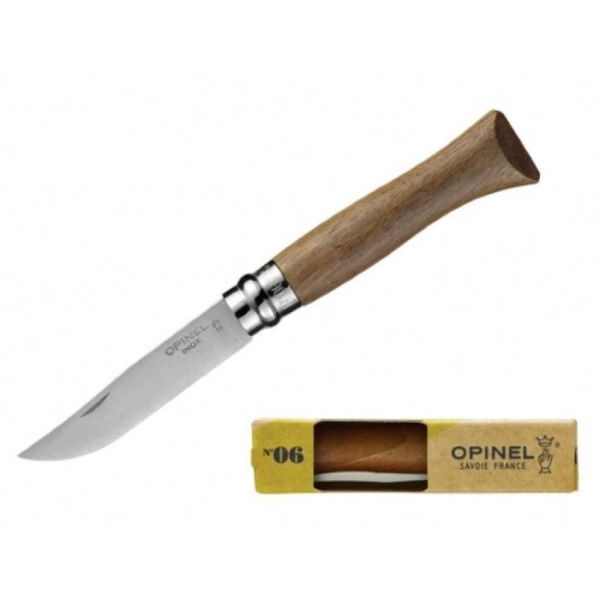 Нож складной Opinel №6 VRI Tradition Inox рукоять орех в картонной коробке