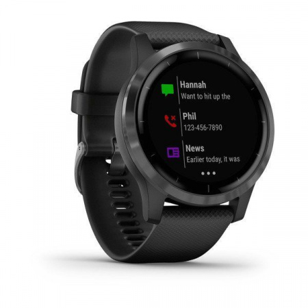 Спортивные часы Garmin VIVOACTIVE 4 черные с серым безелем Спортивные часы Garmin VIVOACTIVE 4 черные с серым безелем