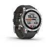 Мультиспорт.часы Garmin Fenix 7, серебристые с графитовым силиконовым ремешком (010-02540-01)