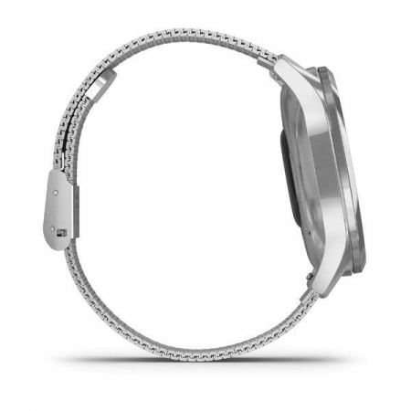 Часы Garmin Vivomove Luxe серебристый с серебристым ремешком