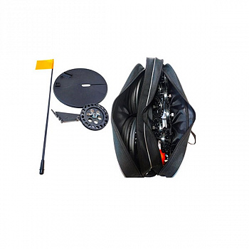 Набор жерлиц Тропоход в сумке 10 шт, ПЛАСТИКОВАЯ стойка катушка 90 мм (неоснащённые)