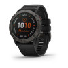 Мультиспортивные часы Garmin Fenix 6x pro solar с gps, титановый с черным ремешком