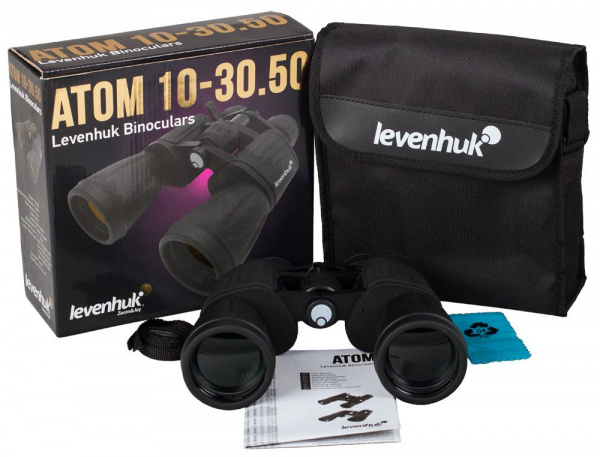 Бинокль Levenhuk Atom 10–30x50