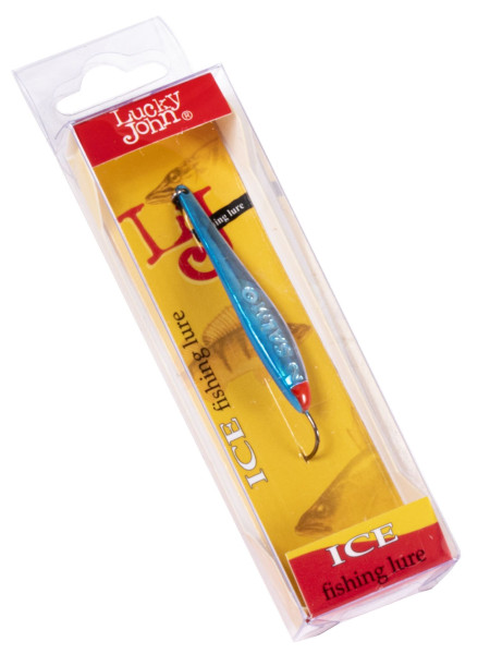 Блесна вертикальная зимняя Lucky John MODEL S-2 с впаянным крючком (блистер) (8375-BI дл.42мм/вес 3г)