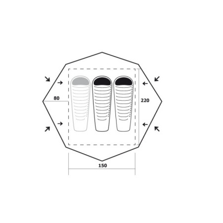Палатка Trimm Outdoor OHIO, камуфляж 2+1 Палатка Trimm Outdoor OHIO, камуфляж 2+1