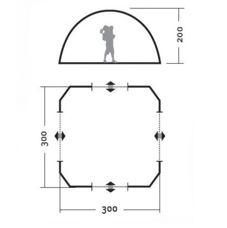 Тент-шатер "пергола" зеленый/светло-серый( 364)