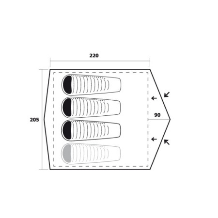 Палатка Trimm Trekking LARGO, песочный 3+1