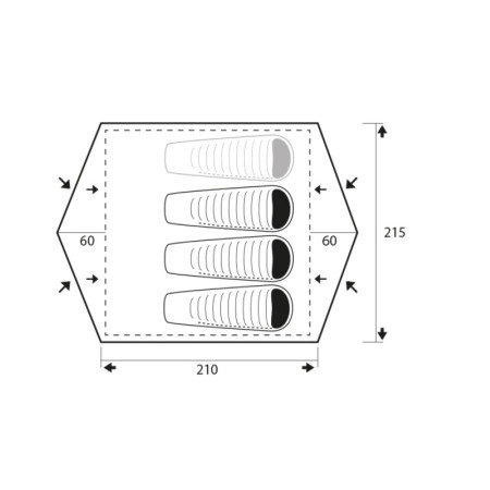 Палатка Trimm Adventure GLOBE-D, зеленый 3+1